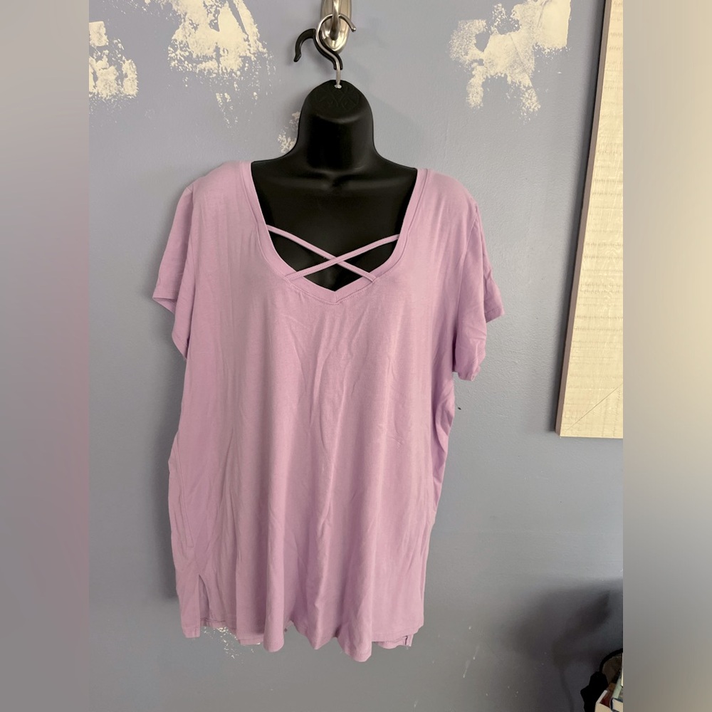 Women’s Pro Player 3X Lavender Short Sleeve Top Preowned
